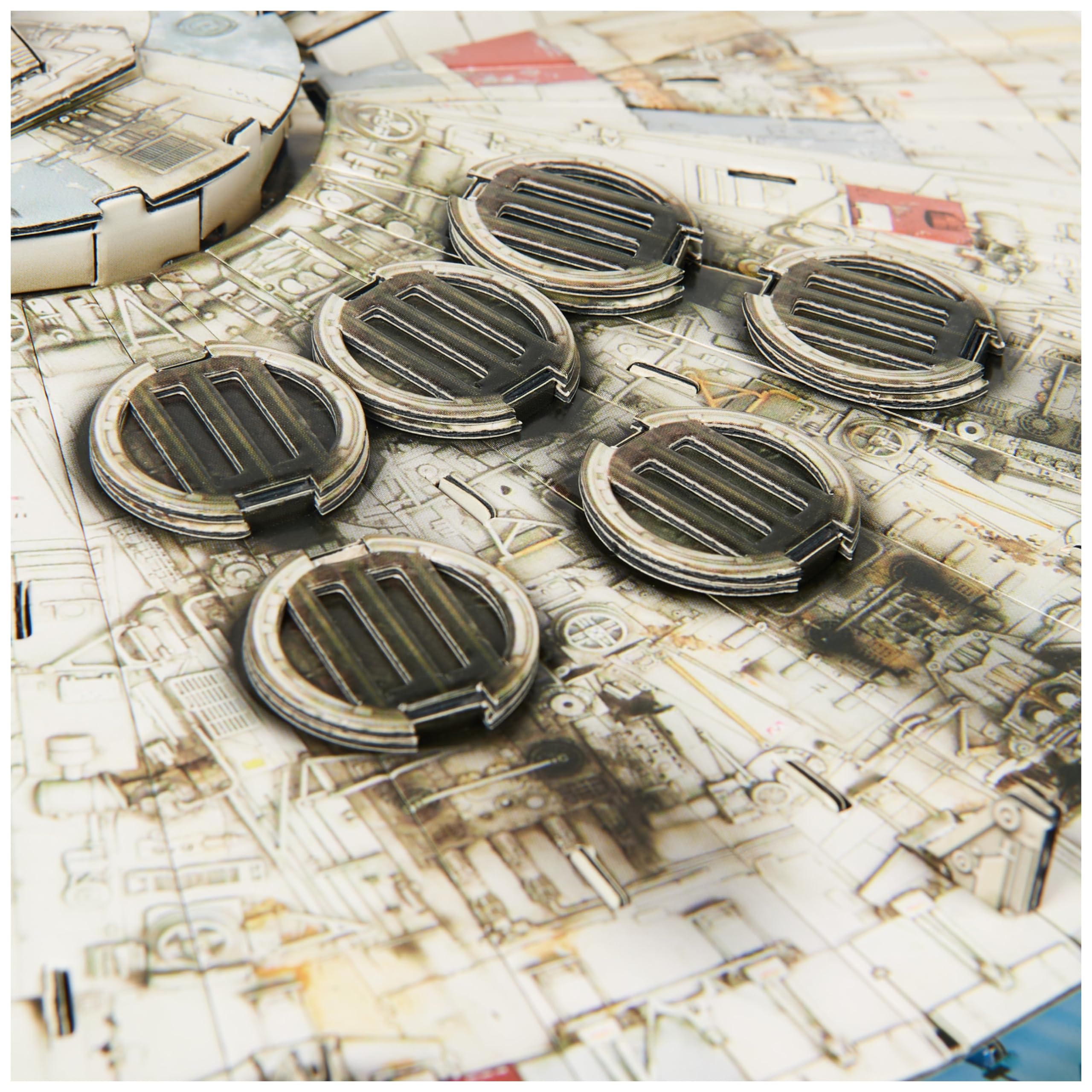 4D Build, kit di modellismo 3D Millennium Falcon di Star Wars Decorazione, Giocattoli da costruzione Kit di modellismo in cartoncino per adulti e ragazzi dai 12 anni in su