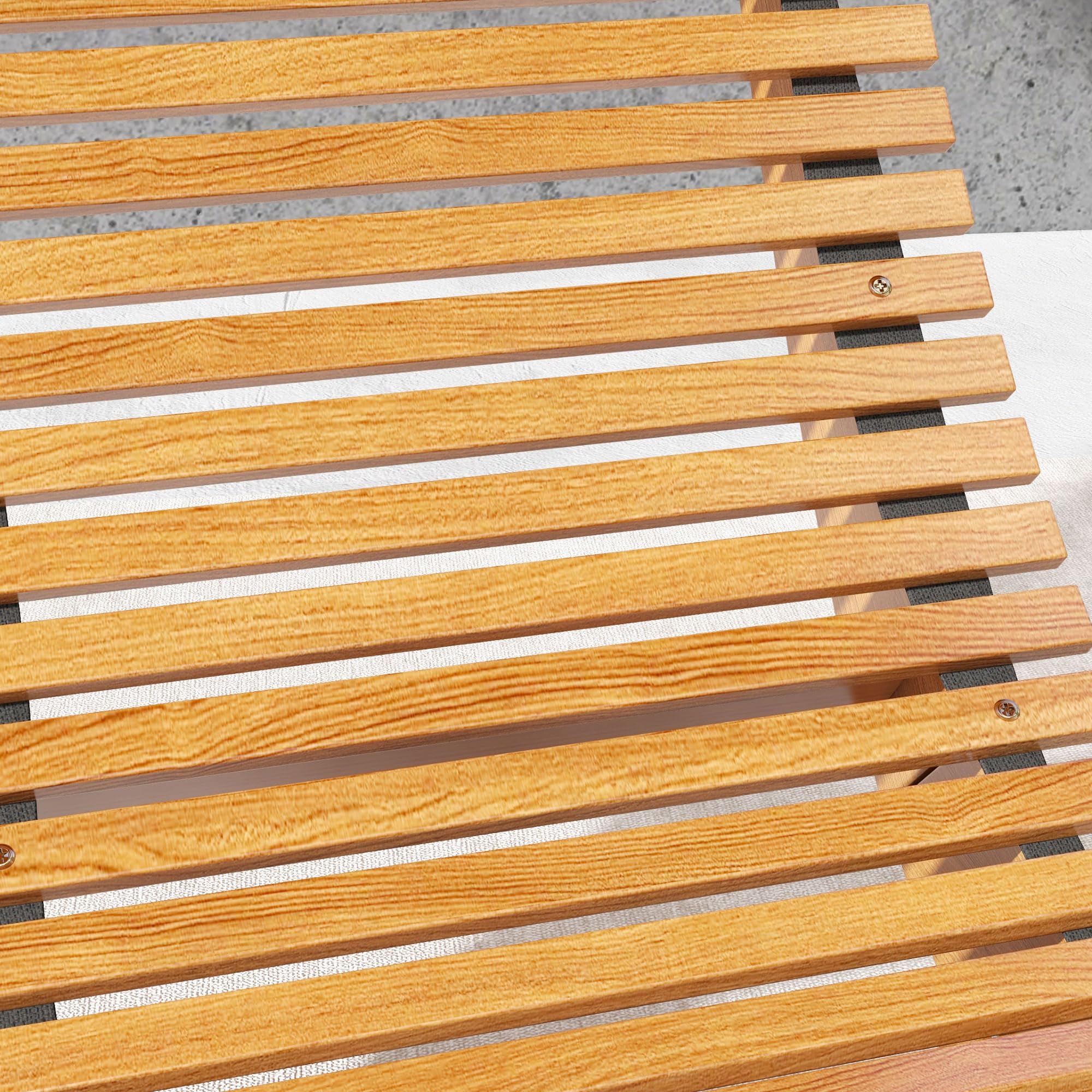 Outsunny Chaise à Bascule - Rocking Chair d'extérieur Jardin Ergonomique avec siège à Lattes et Dossier Haut en Bois dim. 130L x 60l x 60H cm