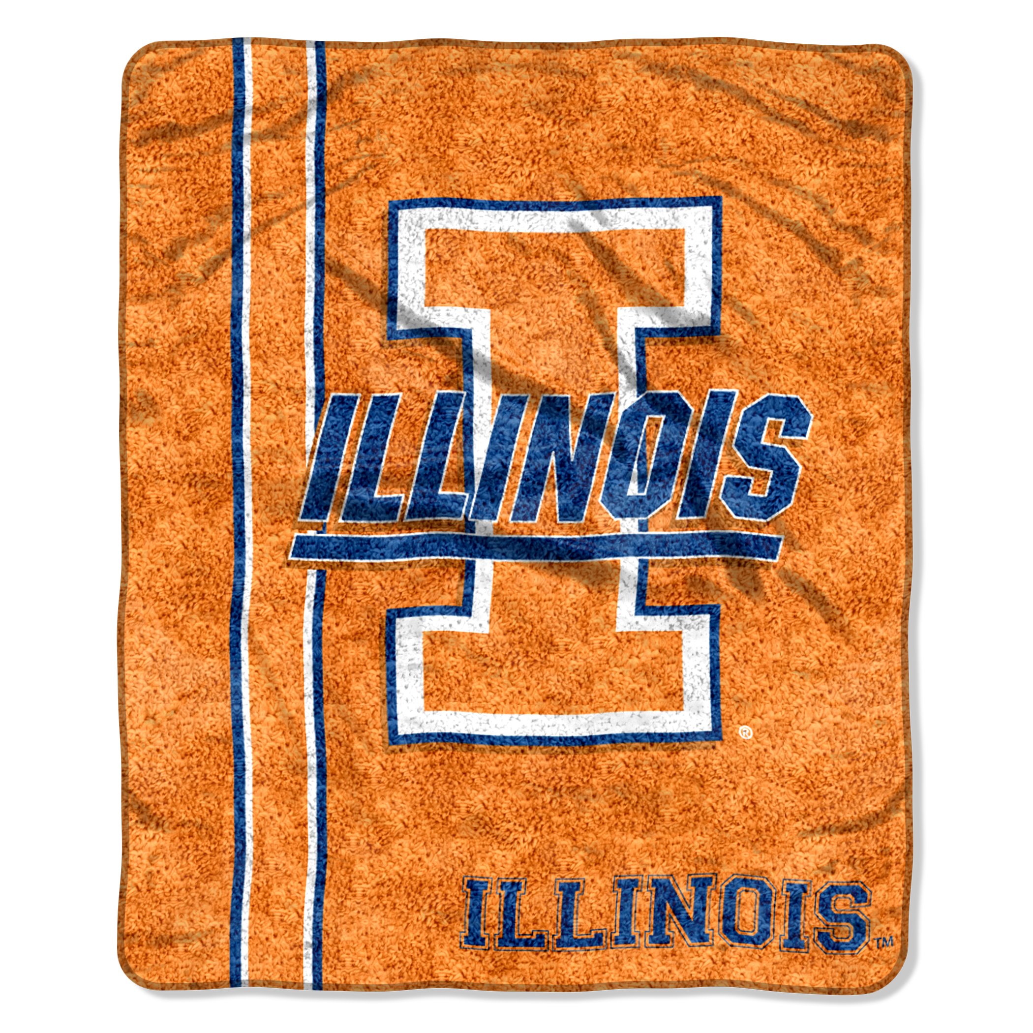 Northwest NCAA Illinois Illini Sherpa Throw Blanket, 50" x 60", Jersey