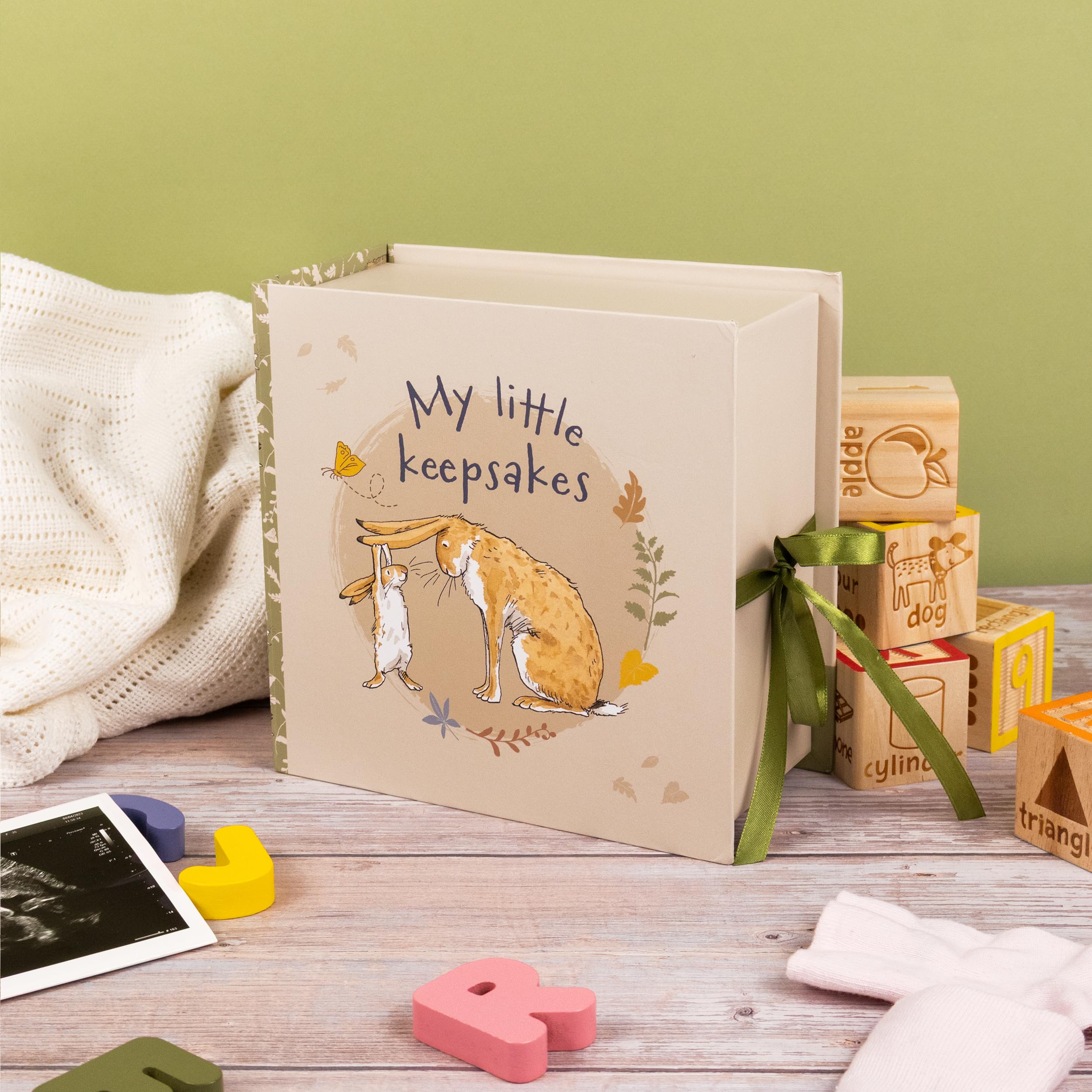 Guess How Much I Love You Baby Keepsake Box, 6 Drawer Memory Box for Newborn Mementos, Baby Gift with Ribbon Closure - Image 4