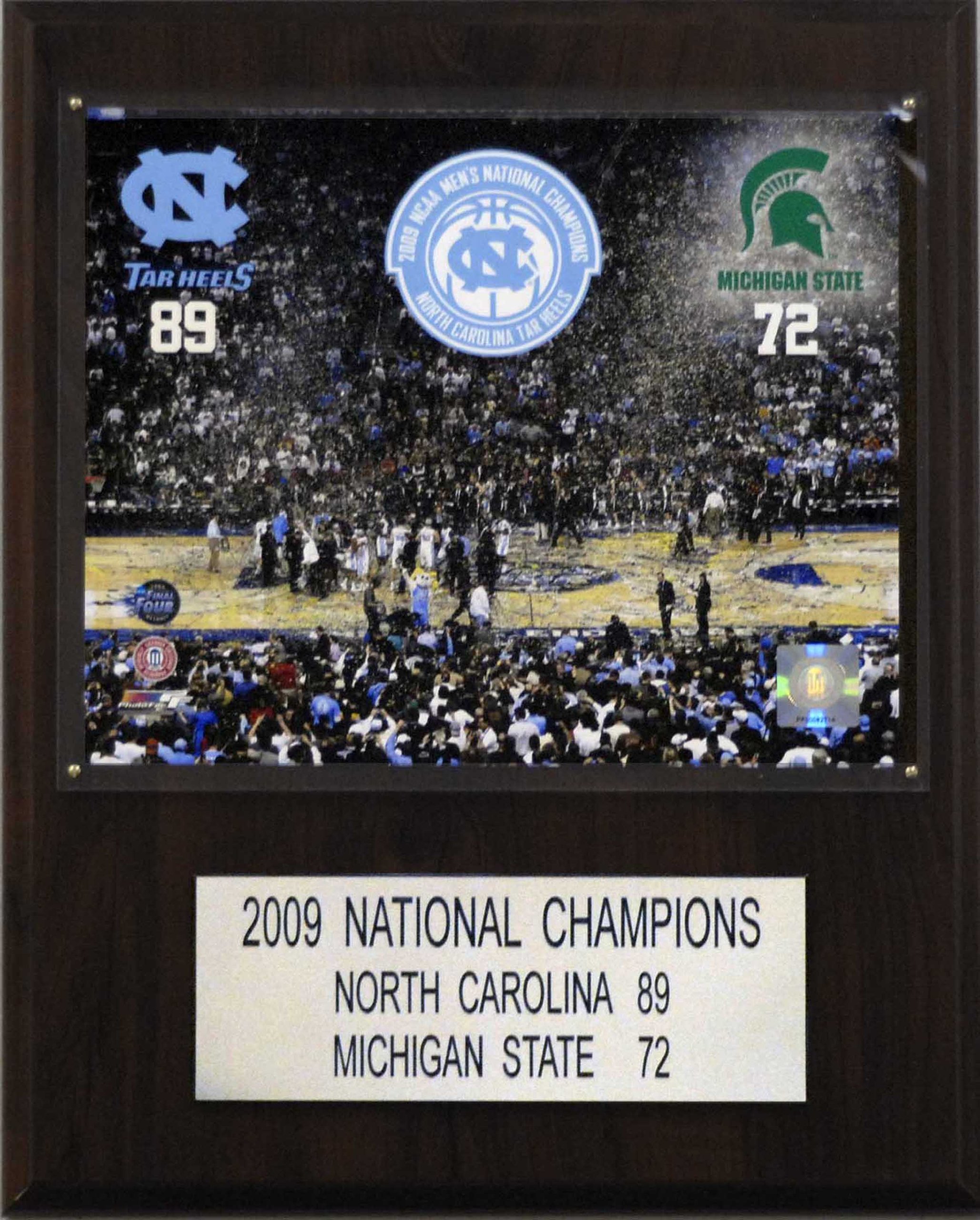 NCAA Basketball North Carolina 2009 Basketball Champions Plaque