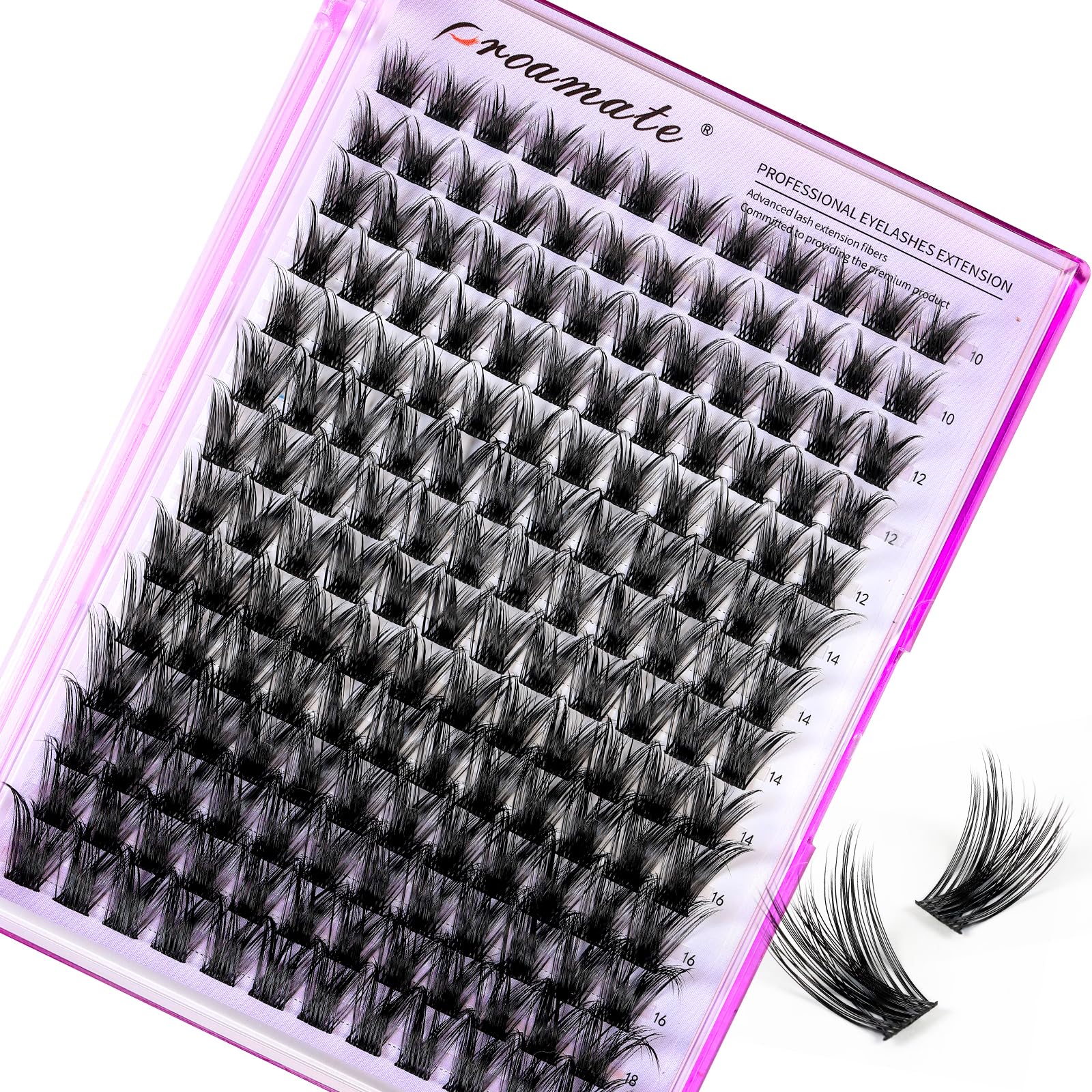 Proamate Cluster Lashes Individual Lashes DIY Eyelash Soft Natural Easy Fan Lash Individual False Lashes for Personal Use at Home (V16)