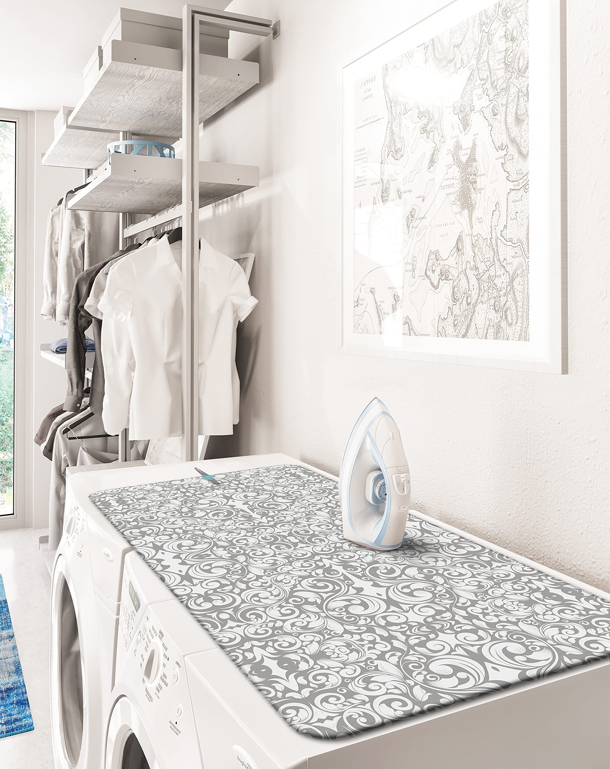 Laundry Solutions by Westex2-in-1 Damask Portable Steamer Pad, 39.5" x 19", ISTP13