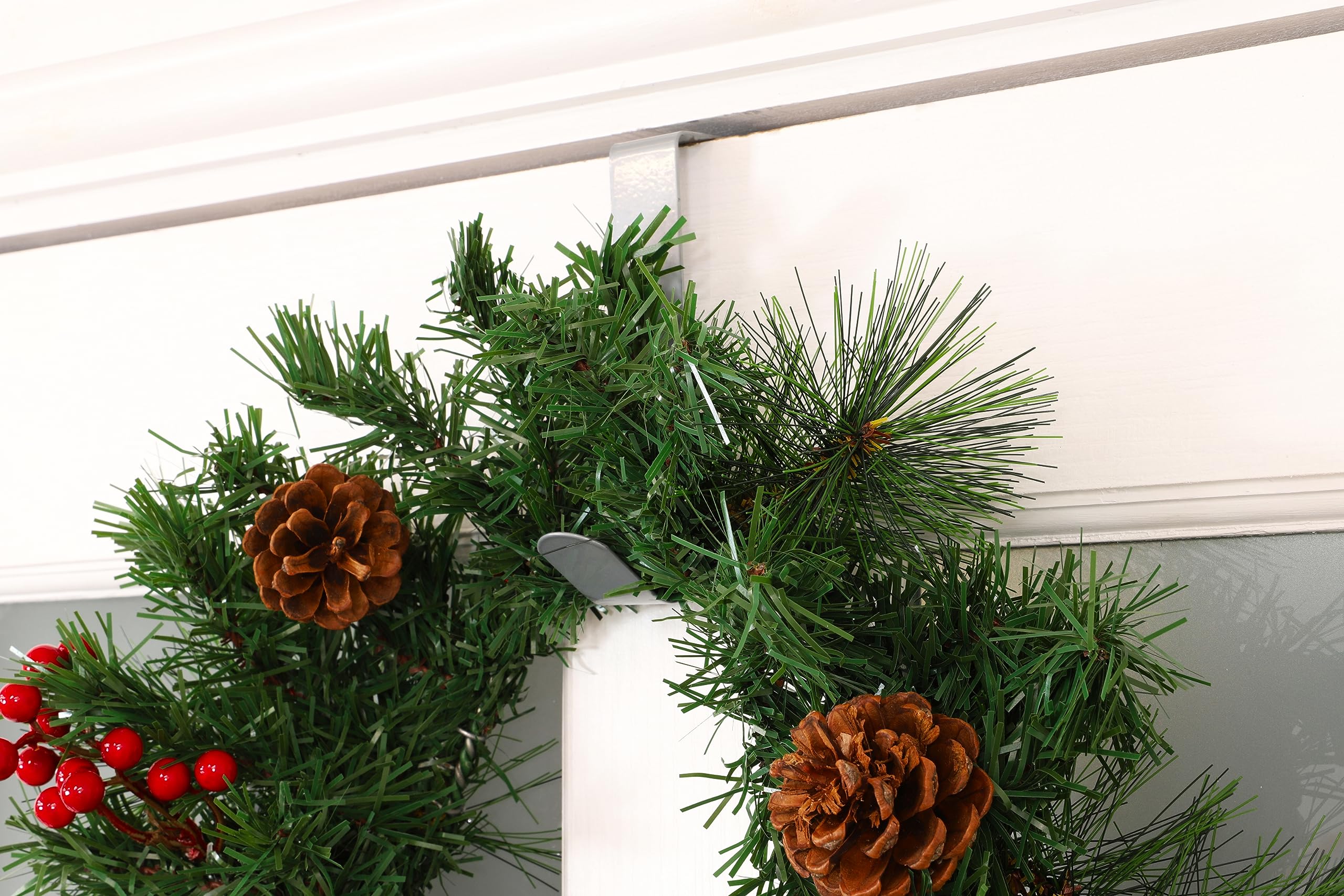 3 Stuks Kerst Decor Metalen Krans Hangers Boven De Deur Licht Handige Krans Hanger Opknoping Haak