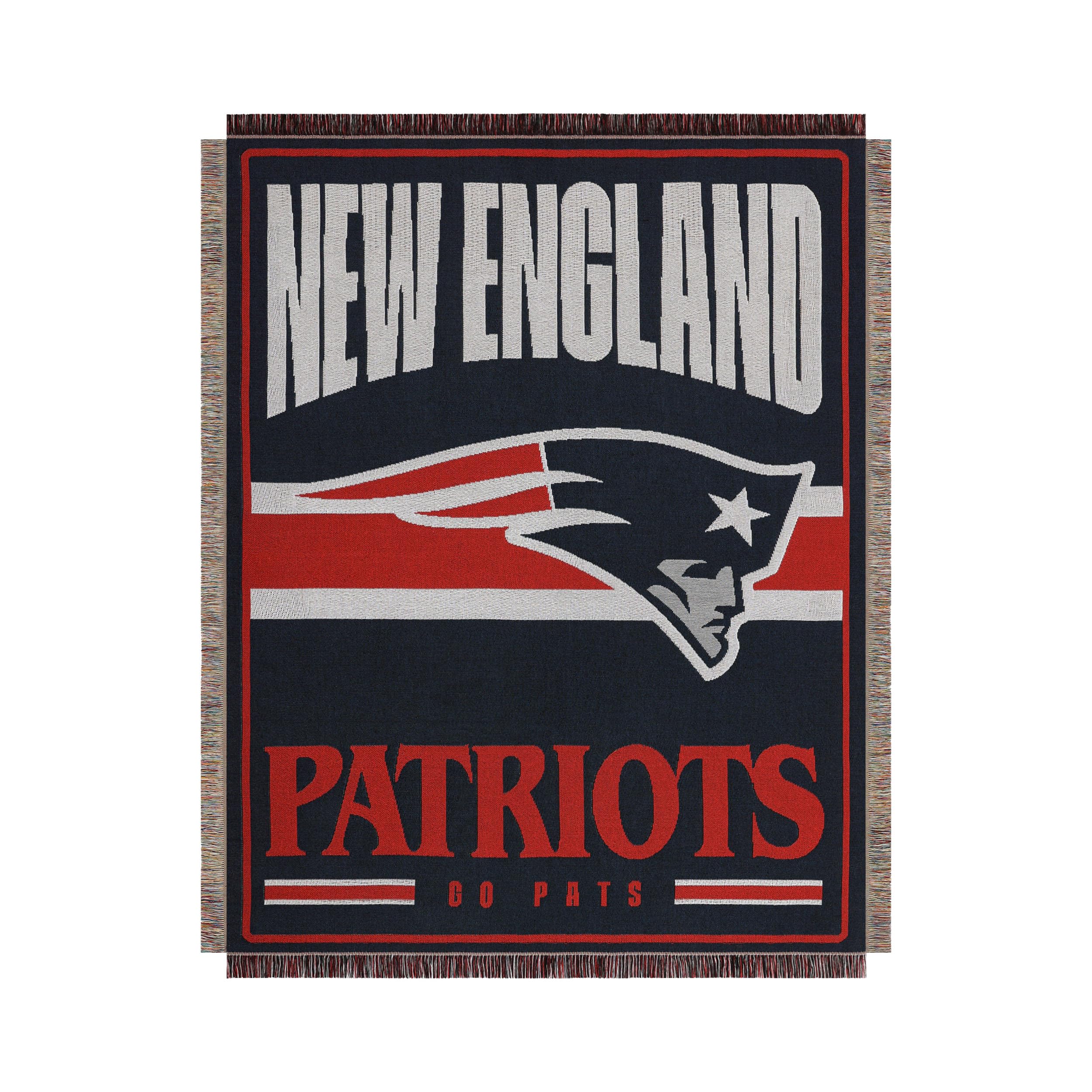 FOCO Tapisserie tissée avec logo de l'équipe de la NFL des Patriots de la Nouvelle-Angleterre – 116,8 x 152,4 cm