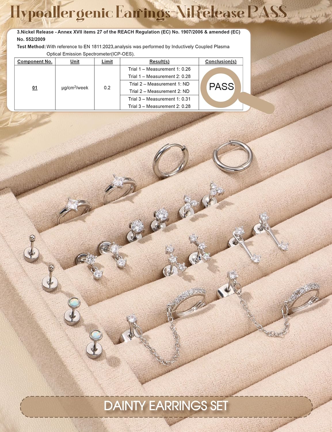 Florideco Gold Earrings for Women Hypoallergenic Flat Back Earrings 14K Gold Flatback Studs Surgical Stainless Steel Earrings Small Hoops Earring Stacks Cartilage Earring Sets for Multiple Piercing - Image 2