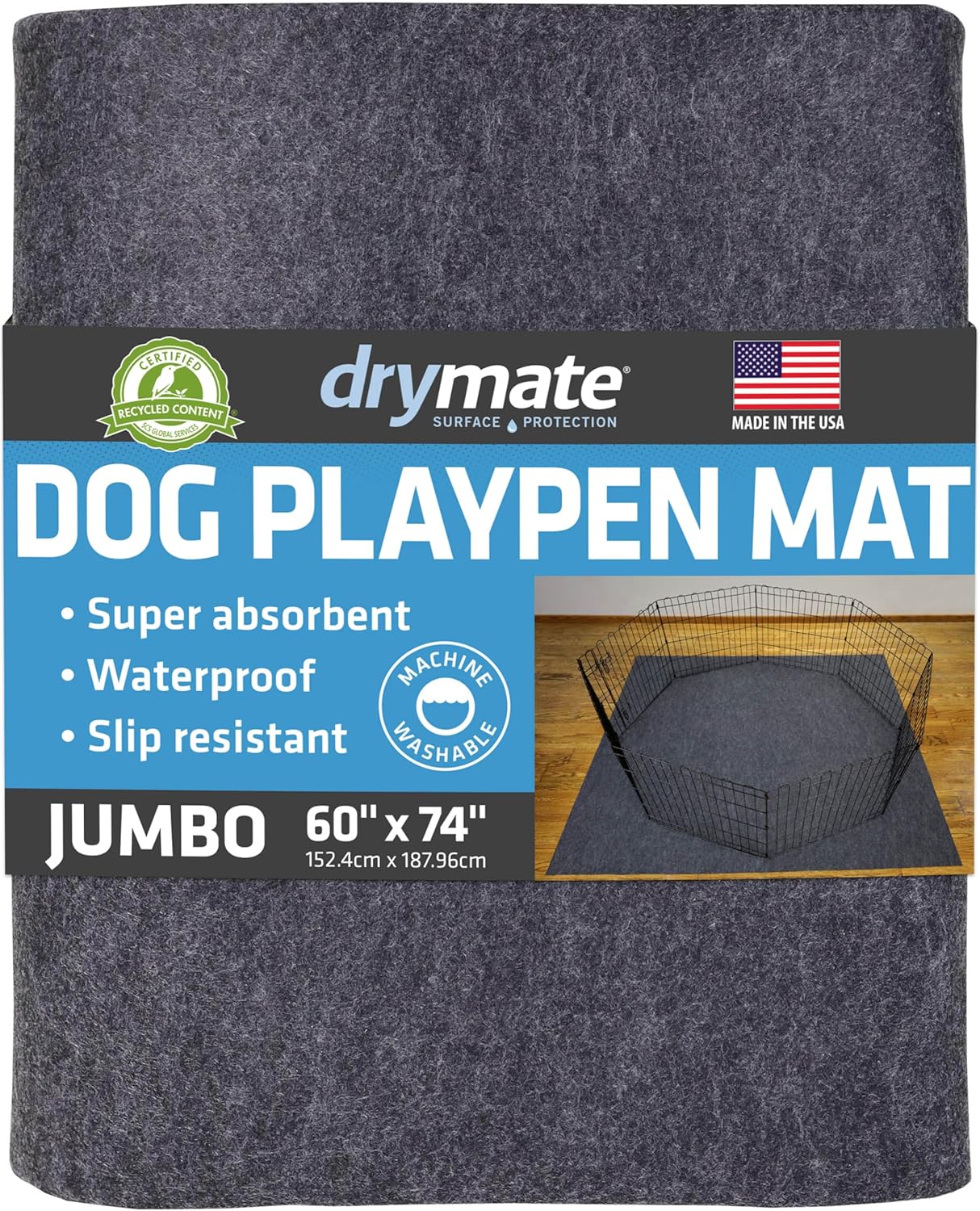 Drymate Jumbo Dog Playpen Mat (60x74)