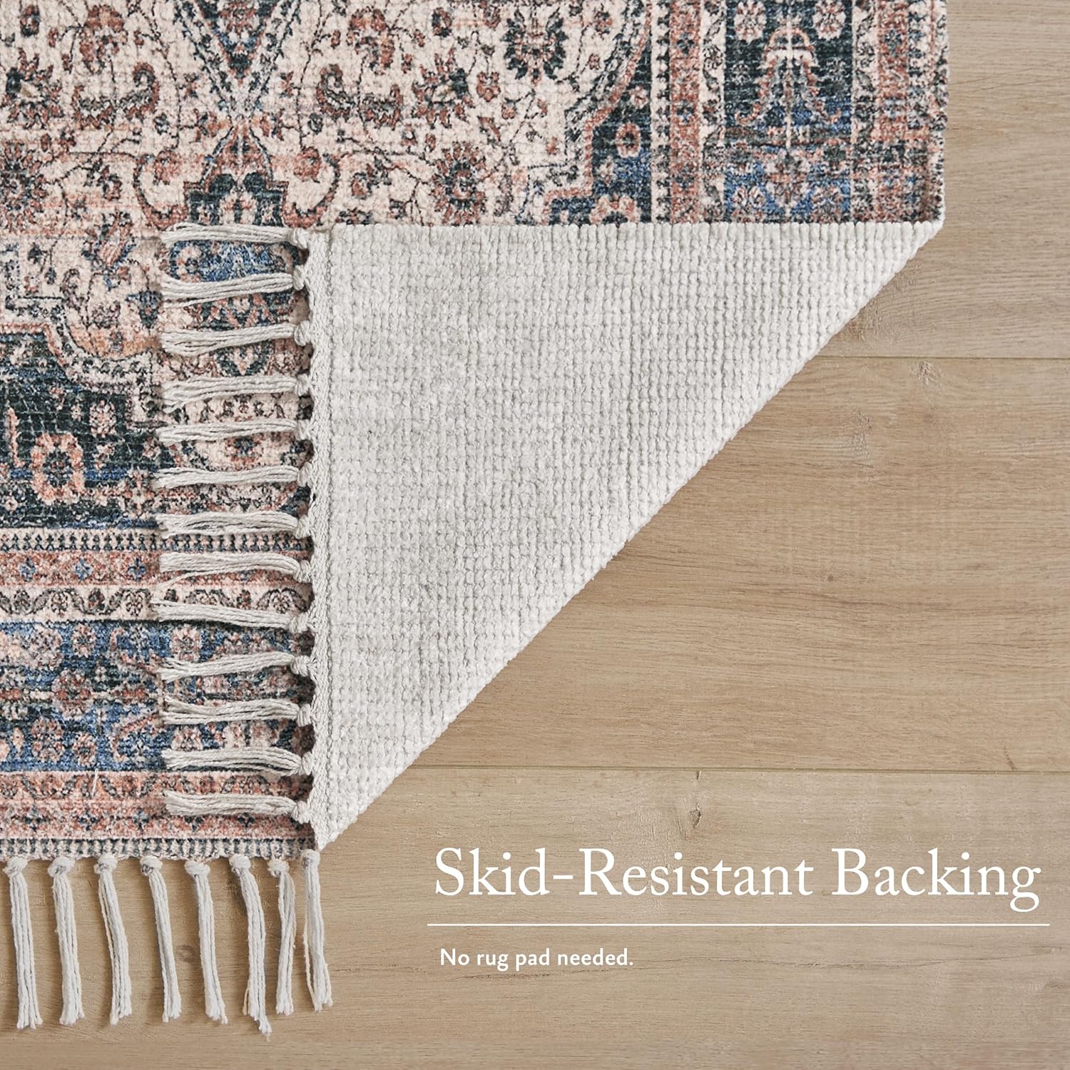 Jessica Simpson Chenille Alta Fringe Rug - Skid-Resistnat & Washable Runner Rug 2 Piece Set - 26" x 51"/26" x 66"