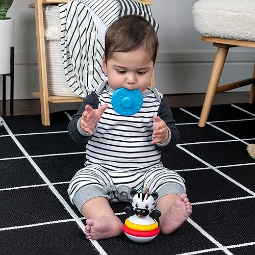Miniatura 5 de Baby Einstein Stack & Wobble Zen - Juguete mordedor sin BPA para el aprendizaje de causa y efecto, bebés a partir de 3 meses