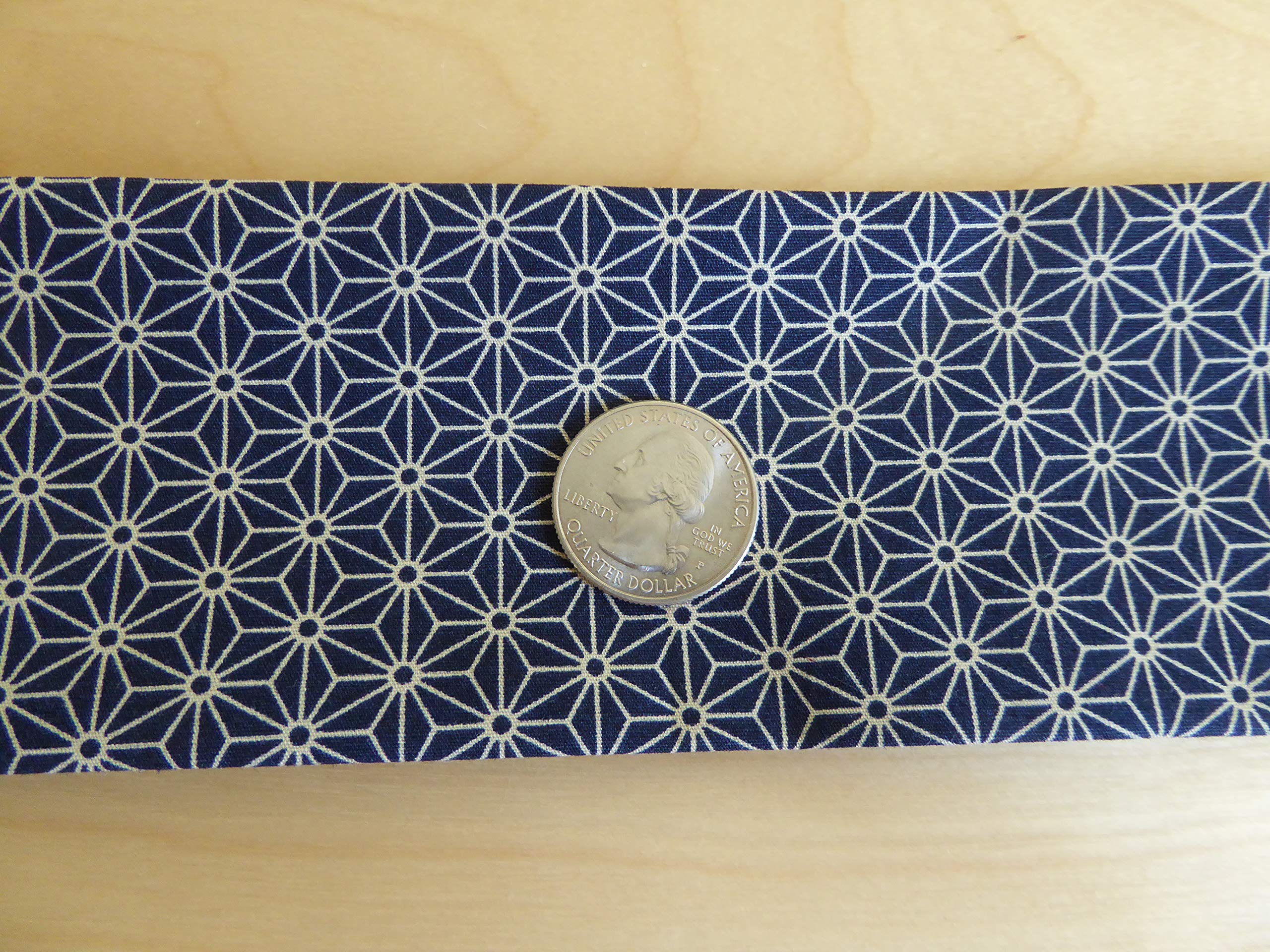 YokohamaUSA Japanese Hachimaki Headband Sushi Chief, Sports Asanoha Print Navy Cotton/ 37