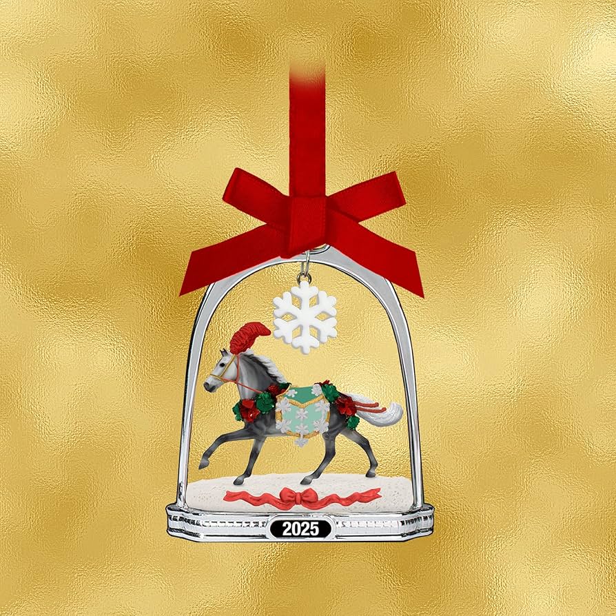 Breyer 2025 Stirrup Ornament | Christmas in Bloom | Model # B-HP Breyer 2025 Stirrup Ornament | Christmas in Bloom | Model # B-HP