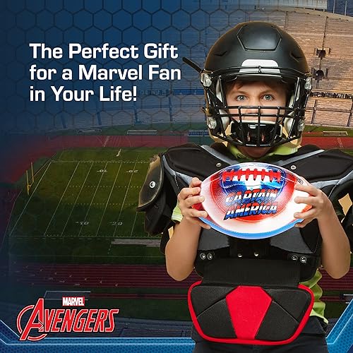 Miniatura 6 de Marvel Avengers - Fútbol juvenil Capitán América, mini fútbol juvenil pequeño para niños, talla 6, multicolor