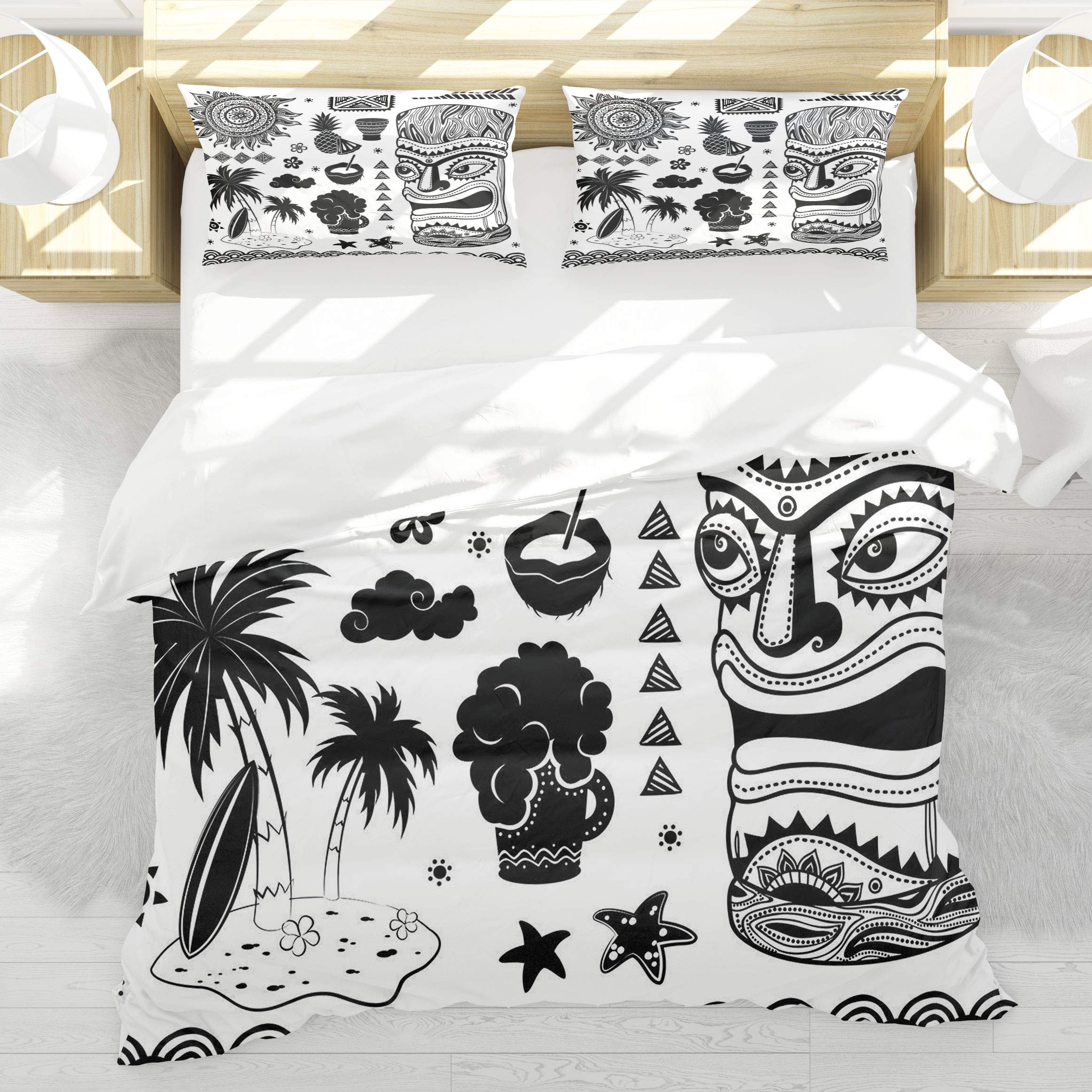 Housse de couette 220x240cm ethnique anti-ternissement pour lit double