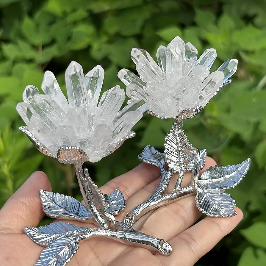 y♡Crystal Hyperbola necklace, Infinity and heart, White, Mixed metal