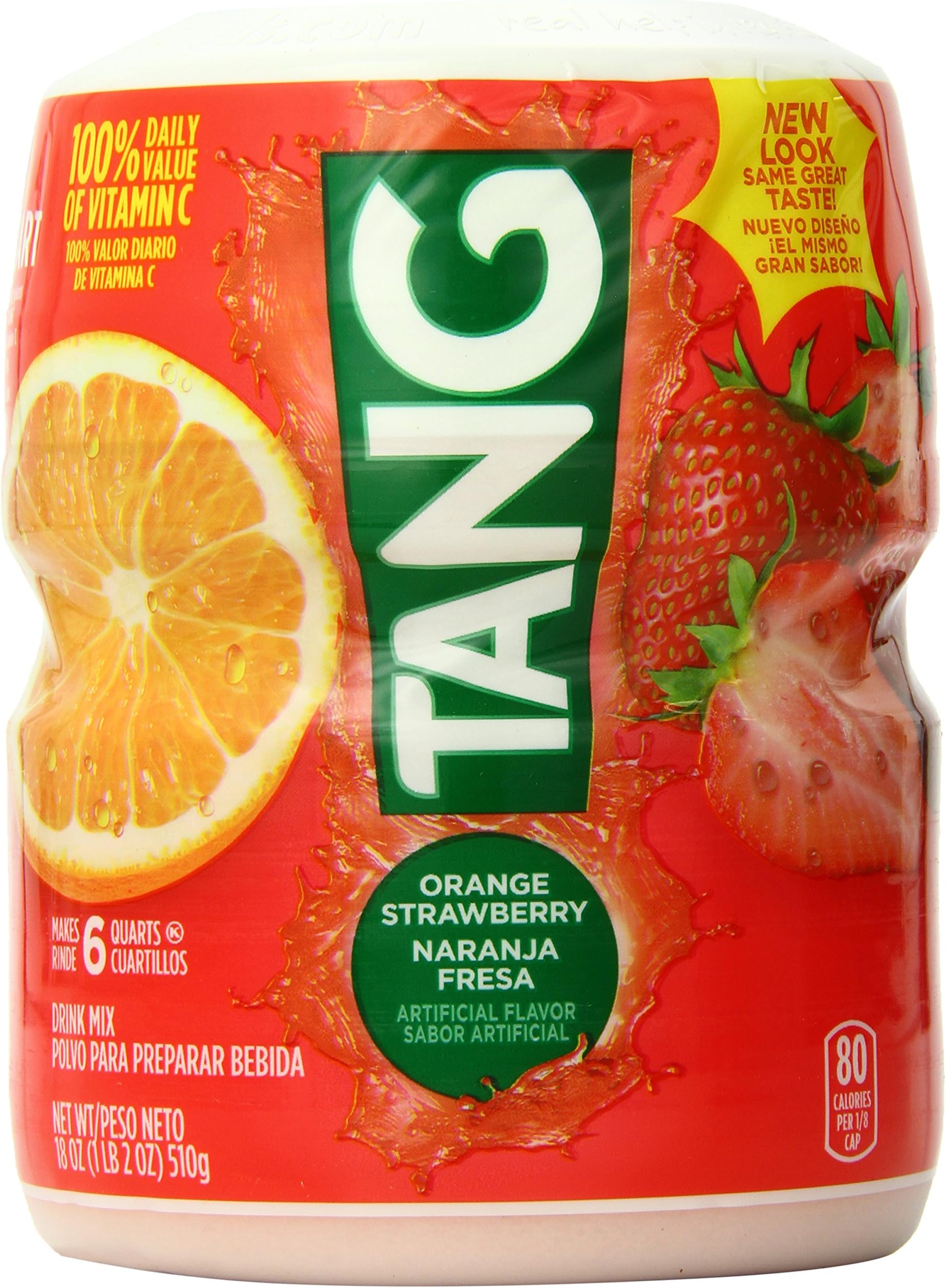 Amazon.com : Tang Vitamin Orange Strawberry Sweetened Powdered Drink ...