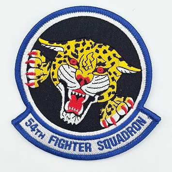 54th Fighter Squadron Patch Embroidered Insignia, Iron-On