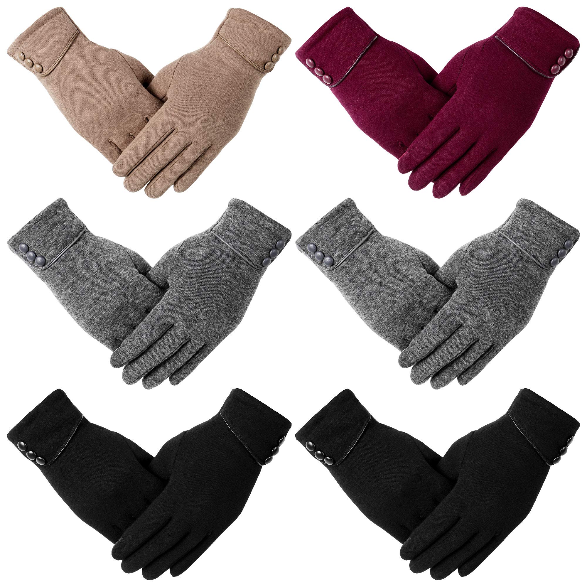 Womens Gloves Winter Touch Screen Texting Gloves for Women Fleece Lined Thick Warm Gloves