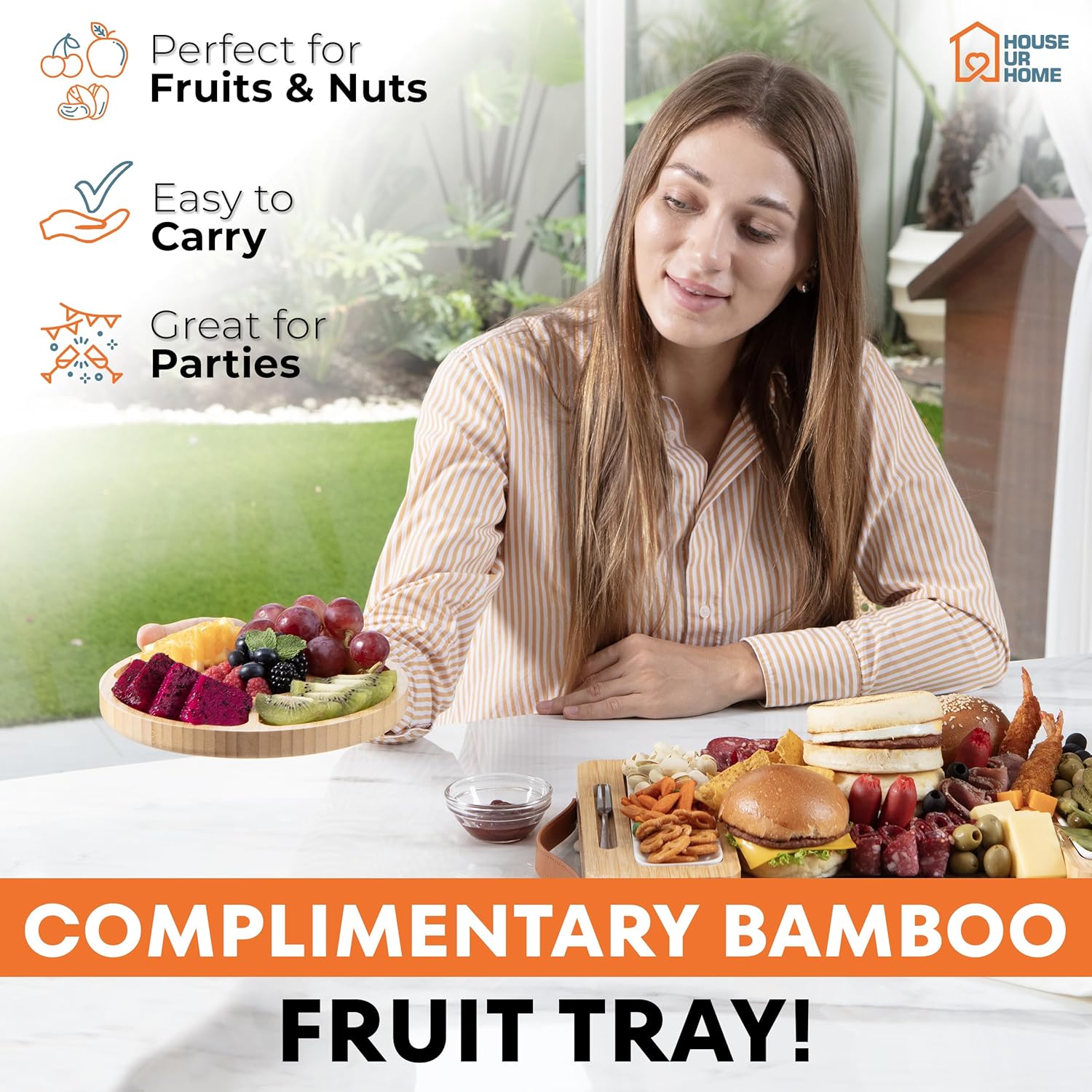 Bamboo Charcuterie Board Set with Magnetic Side Trays | Large Cheese Platter with Knives & Bowls | Unique Housewarming, Wedding & Birthday Gift for Entertaining - Image 4