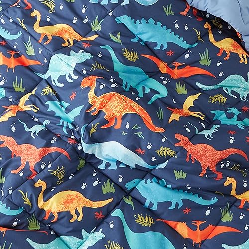 Miniatura 4 de PPOLCA Juego de ropa de cama infantil de dinosaurio individual para niños, 2 piezas súper suave y ligero para todas las estaciones, incluye 1