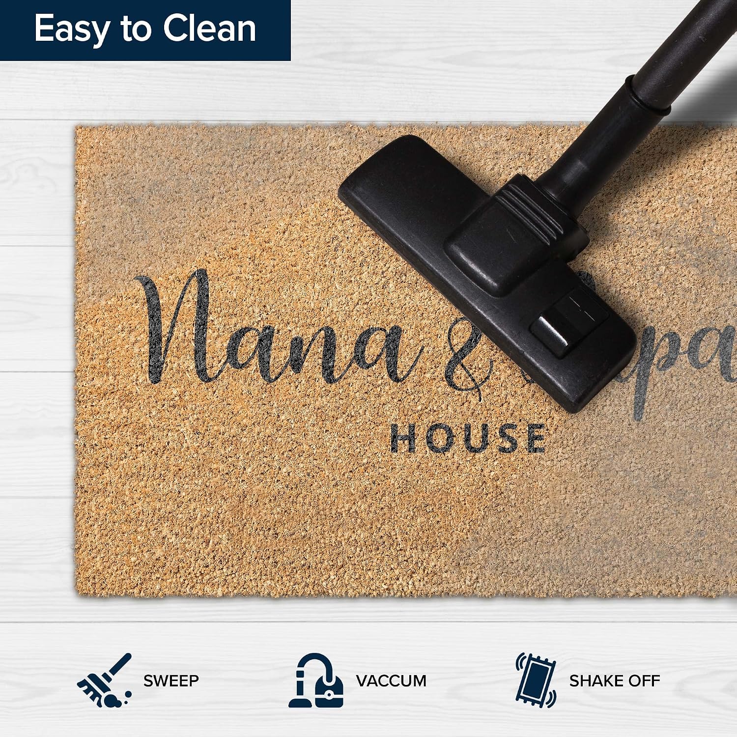 My Sign Center Gifts for Grandparents, Personalized Grandparent's Doormat, Customizable Nana and Papa Front Christmas Doormat, Anti Slip Backing, Grandpa Grandma Premium Coir Door mat, Made in USA