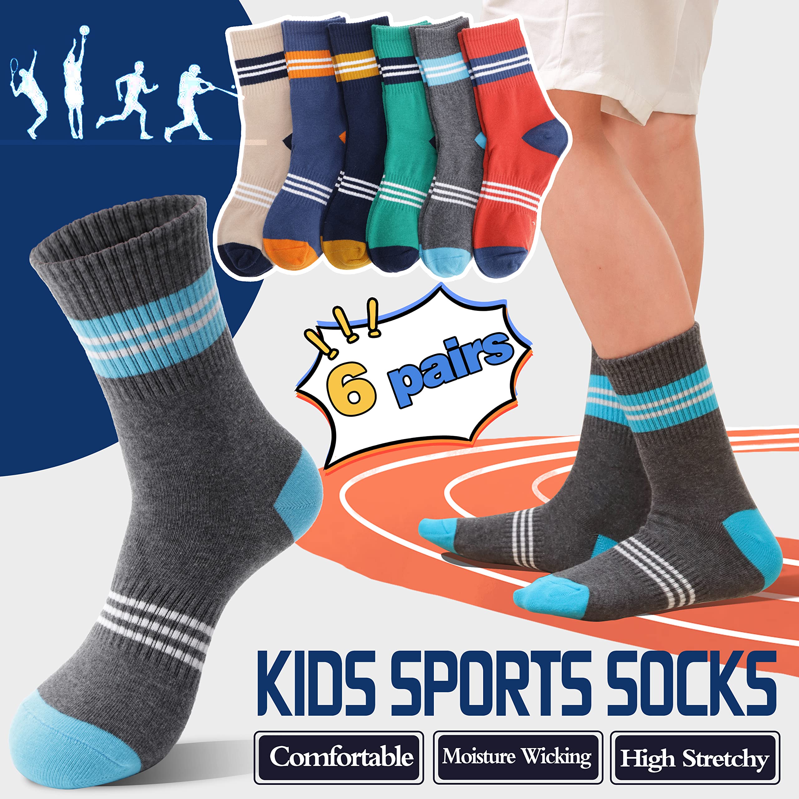 Welwoos Calcetines Niños - Calcetines de algodón divertidos y locos para niños
