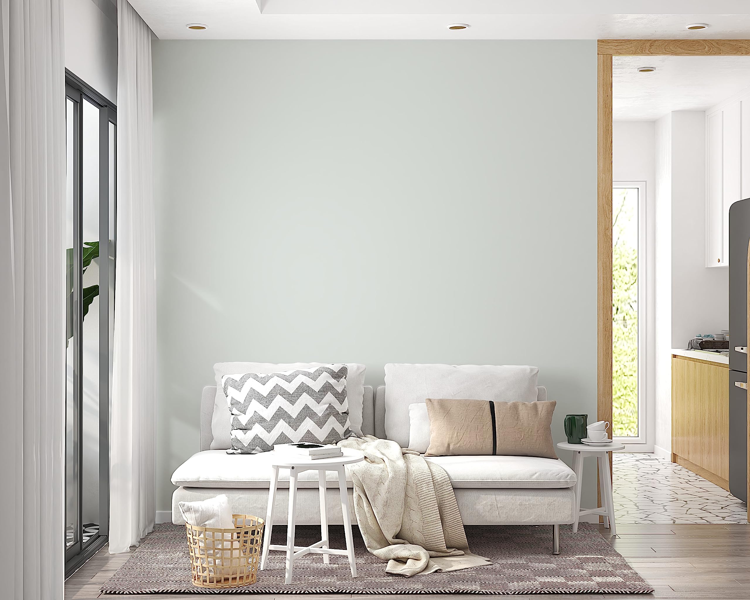 Vernice acrilica Innocente - Effetto Raso - Pittura Muro, Soffitto, Legno e Balcone - Lavabile - Asciugatura in 30 min - VOC A+ - Made in France - 5 L