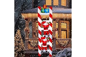 8 FT Christmas Inflatable Climbing Santa Claus with Gift Box