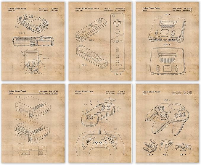 Bigben Condemned to Pay €7 Million to Nintendo After 15 Years of Legal Battle 10 91q81pU4IhL. AC SX679 Vintage Video Gaming Console Controller Patent Prints, 6 (8x10) Unframed Photos, Wall Art Decor Gift for Home Office Gears Work Garage Man Cave Shop College Student Teacher ComicCon Nintendo Fan