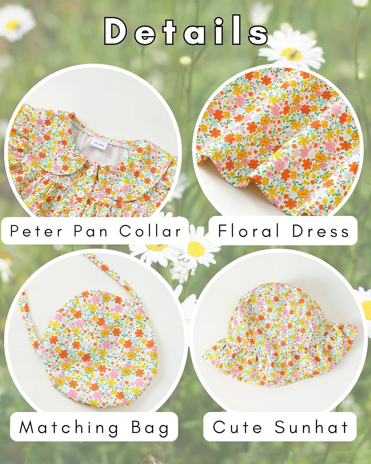 Toddler Baby Girl Dress Summer Clothes Infant Ruffle Peter Pan Collar Plaid Dresses Casual Bowknot Sundress for Girls - Image 5