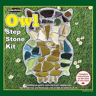 12 Stone Patio Ideas for Timeless and Durable Backyards 116 Mosaic Stepping Stone Kit, Owl