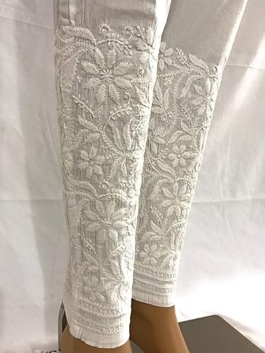 White chikankari pants Clearance