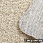 Ohocut Rug de runner à pétoncles en microfibre de luxe, Sable Beige Scalloped Pipe longue salle de bain Rug Boho Farmhouse Baignoire pour salle de bains, Tub, Évier, Douche, Antidérapant, Extra doux, Absorbant, 47x24
