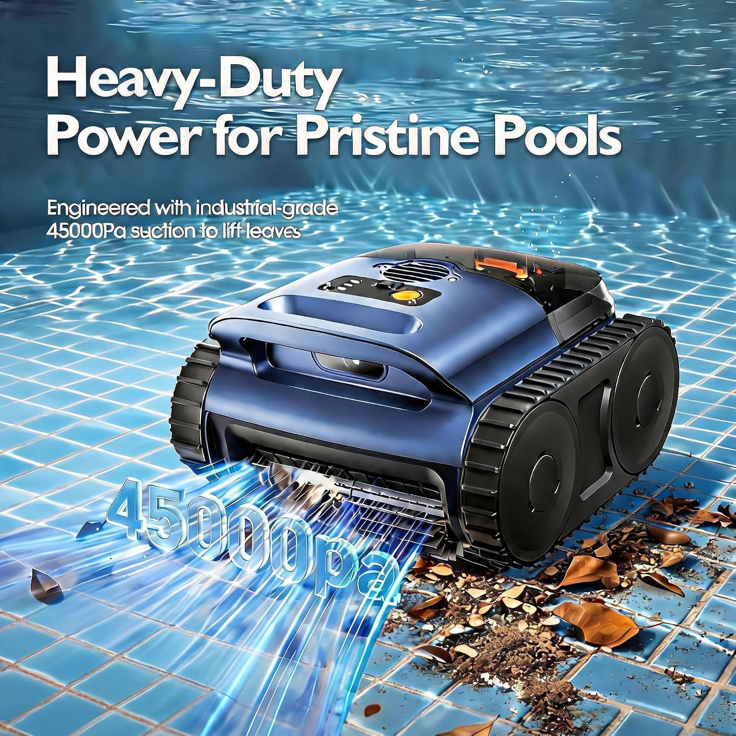 [2026 Release] AI Vision Cordless Pool Vacuum Robot for Inground & Above Ground Pools, 6800 GPH Suction, Floor/Wall/Waterline/Shallow Area Cleaning, Waterline Parking (Dark Blue) - Performance Analysis