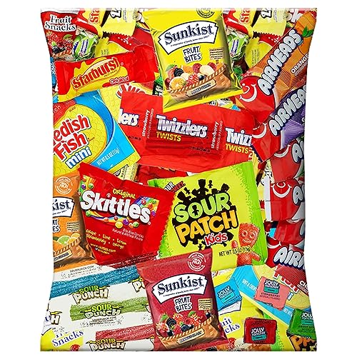 Sarah's Candy Factory Caramelos de frutas surtidos a granel Starburst, Skittles, Swedish Fish Swedish, Air Heads, Jolly Rancher, Sunkist y más en
