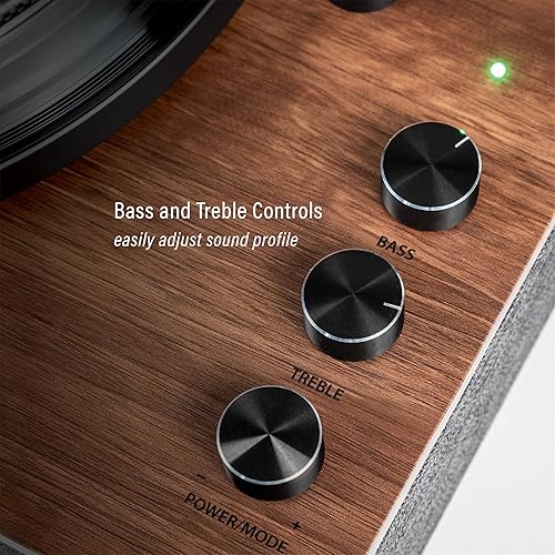 Miniatura 3 de Crosley CR7501A-CL Nocturne - Tocadiscos Bluetooth de 2 velocidades con altavoces estéreo a juego, color carbón