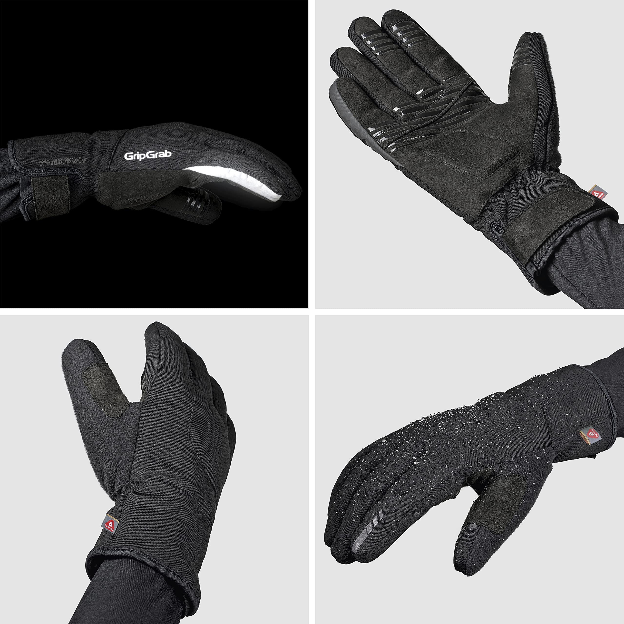 GripGrab Polaris 2 Guanti Invernali Impermeabili da Ciclismo, Imbottiti, Antivento, Protezione Termica per La Pioggia, Unisex Adulto