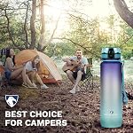 Survivor Filter 1L Bouteille d'eau de sport - Marquages temporels - Violet misty - Sans BPA - 2-Pack