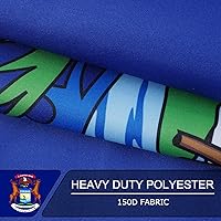 Vista 4 de AZCOVER - Bandera de Michigan de 3 x 5 pies, 3 capas de doble cara del estado de Michigan con 2 ojales de latón y cabecera de lona, pancarta