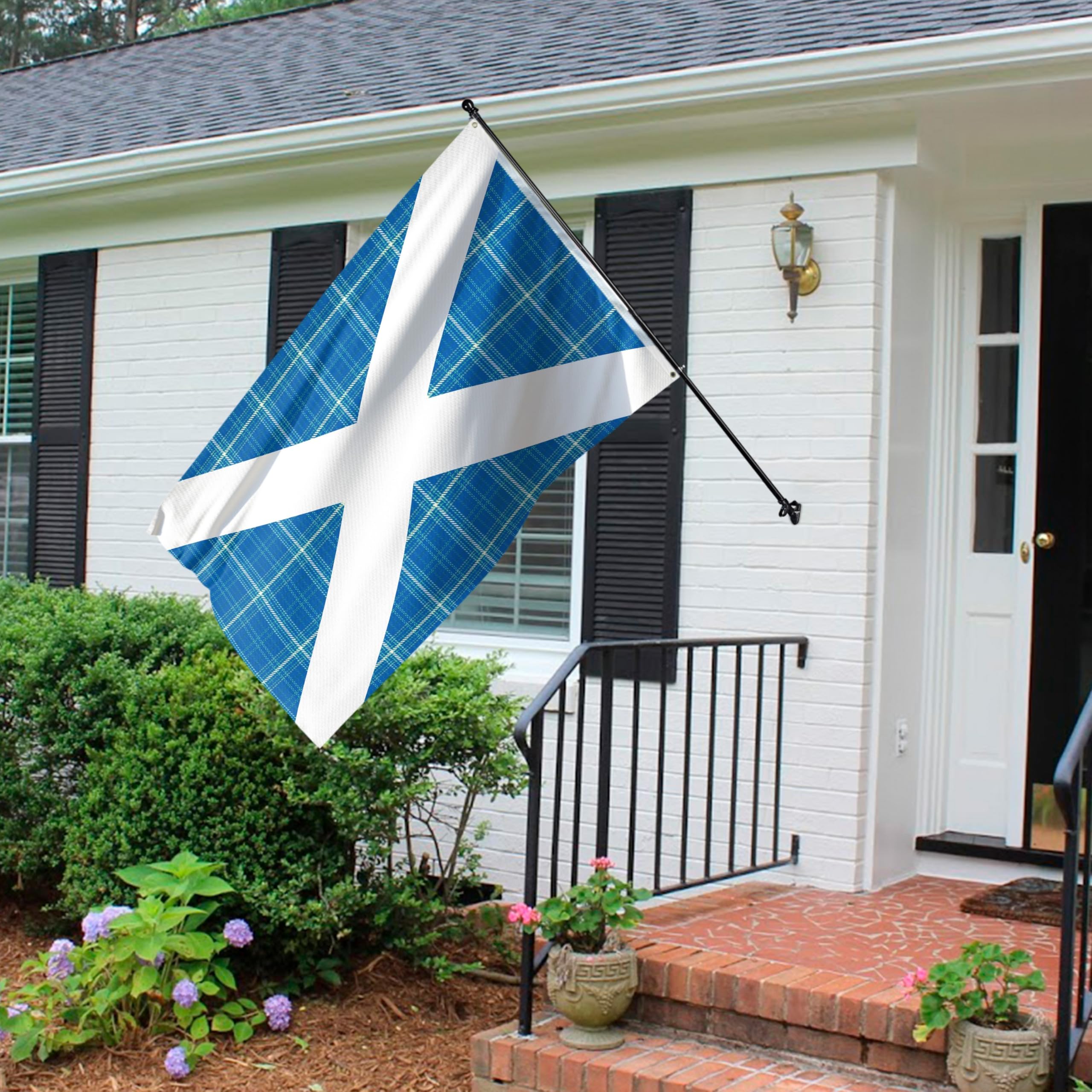 KASKANA Scottish Flag Tartan, St Andrews Saltire Flag, 5ft x 3ft, Blue, Double-sided, Lightweight, Polyester - Image 4