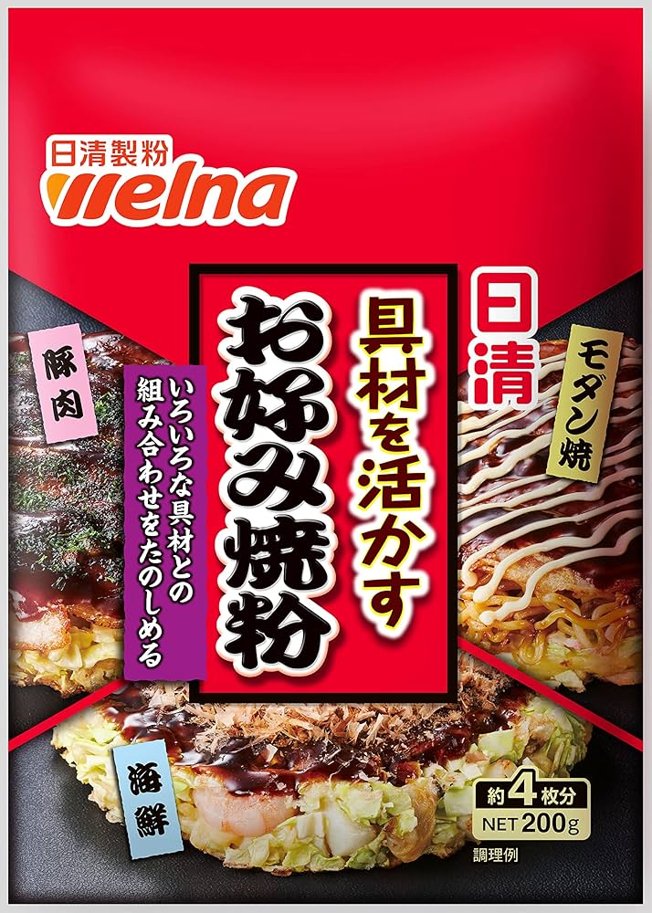 Amazon.co.jp: 日清 具材を活かすお好み焼粉 200g ×6袋 : DIY・工具