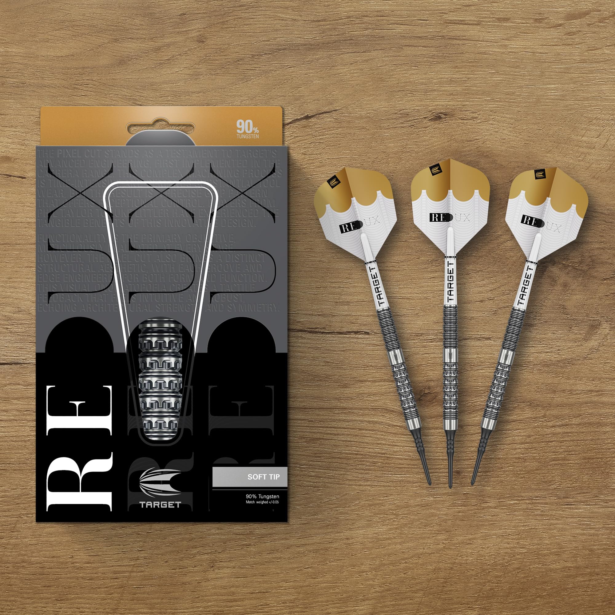 Target Darts Redux Jeu de Fléchettes à Pointe Souple 18G 90% Tungstène Ailettes Pro Ultra N° 6 Tiges Pro Grip Tag Pointes Pixel