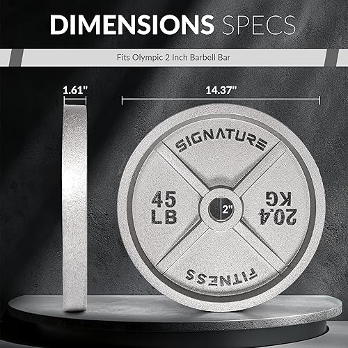 Miniatura 2 de Fitvids Deep Dish - Placas olímpicas de hierro fundido de 2 pulgadas con recubrimiento electrónico