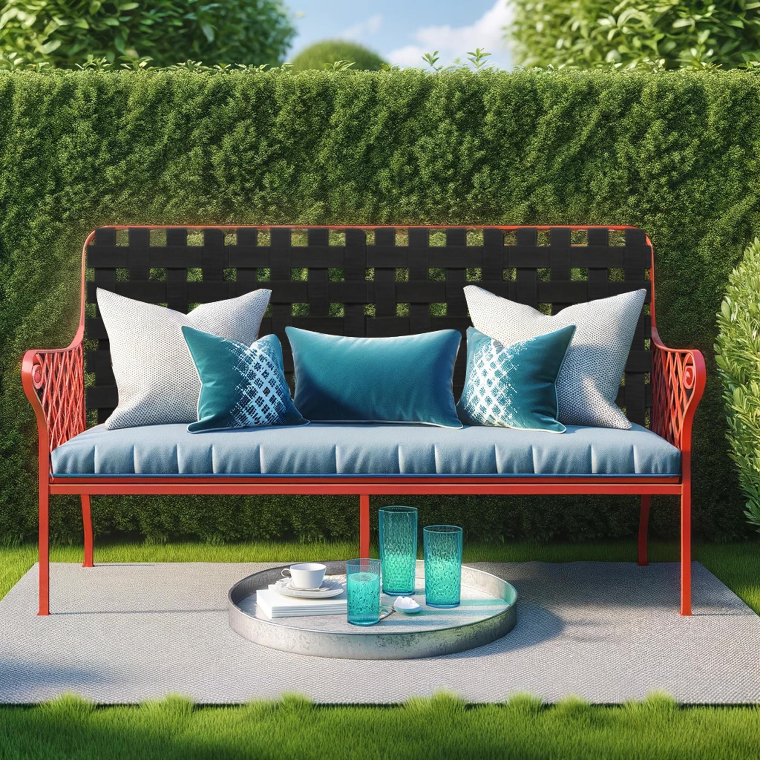 IPEA Cinghia Elastica da Arredamento Esterno per Sedie da Giardino, Lettini da Mare, Poltrone, Dondolo, Sdraio, Divanetti, Salotto, Tappezzeria – 10 Metri – Fascia Tirante per Sedute Schienali – 50 mm
