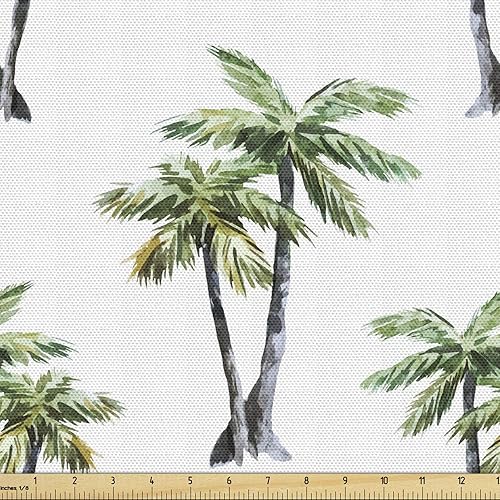 Ambesonne - Tela multicolor con estampado digital por yarda