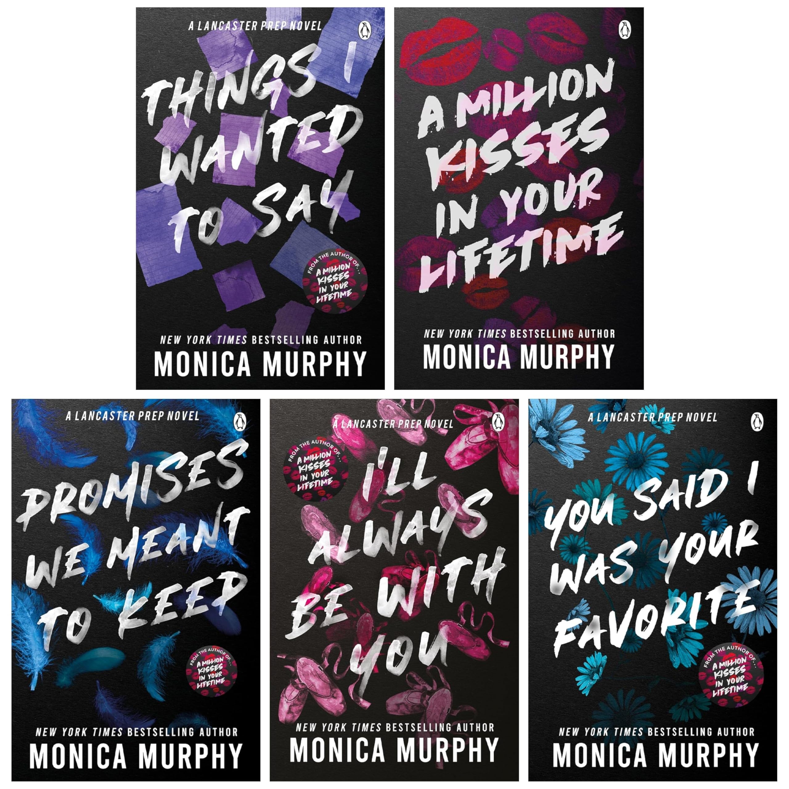 Lancaster Prep Series 5 Books Collection Set (I’ll Always Be With You, You Said I Was Your Favorite, Promises We Meant To Keep, Things I Wanted To Say & A Million Kisses In Your Lifetime)