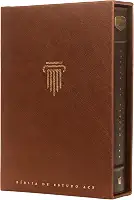 Bíblia de Estudo ACF, Couro-soft marrom | Com comentários da King James Study Bible