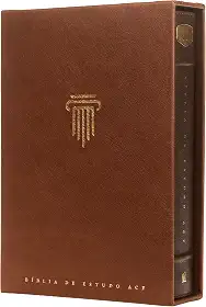 Bíblia de Estudo ACF, Couro-soft marrom | Com comentários da King James Study Bible