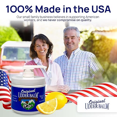 Miniatura 6 de Original Udder Balm (No crema o loción hidratante corporal y calmante para piel seca, agrietada, escamosa y áspera, frasco de bomba de 16 onzas,