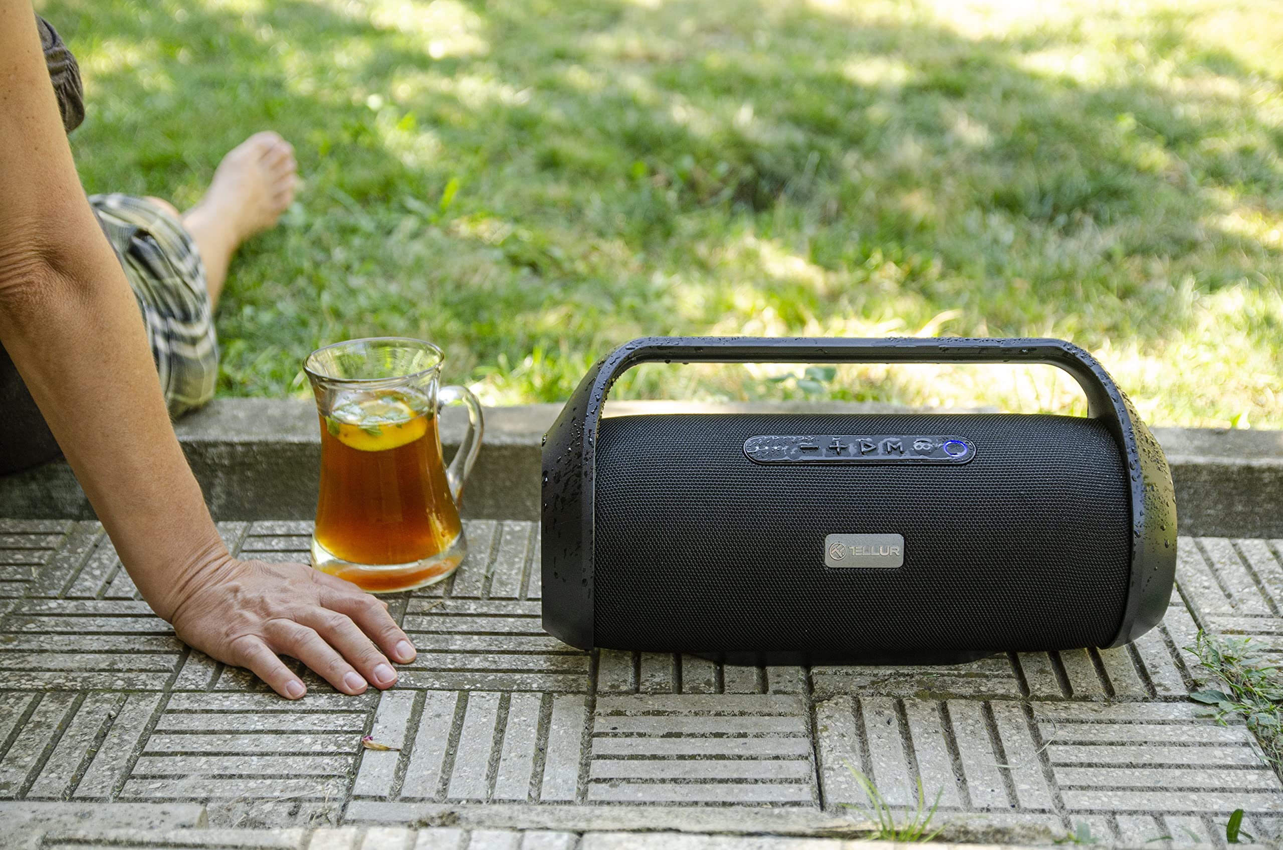 TELLUR Obia Przenośny Bluetooth Stereo, 50W, Technologia True Wireless Stereo, IPX5 Antynatryskowy, Przenośny Głośnik, Funkcja Głośnik, USB, Jack AUX 3,5 mm, Czarny