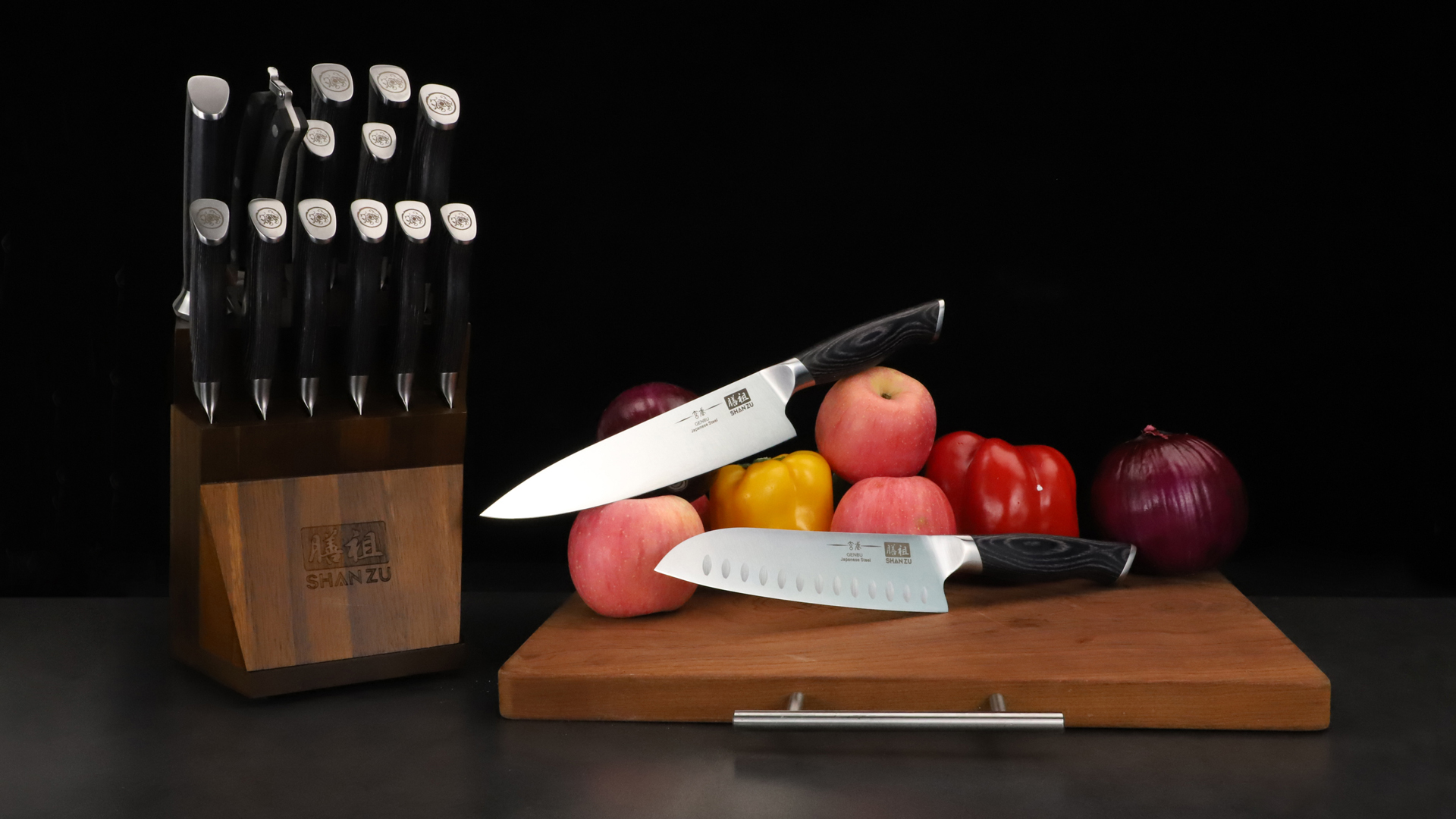 Boulanger 1 2 3 セット Amazon.com: SHAN ZU Knife Sets for Kitchen with Block, Knife Block
